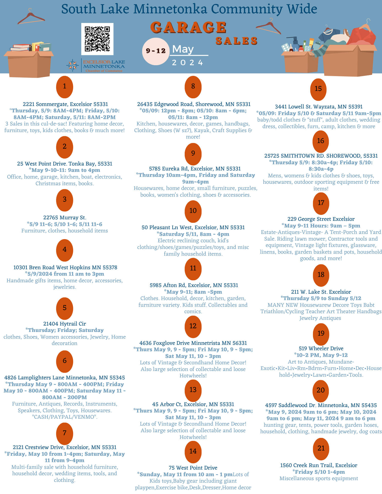 South Lake Community Wide Garage Sales ExcelsiorLake